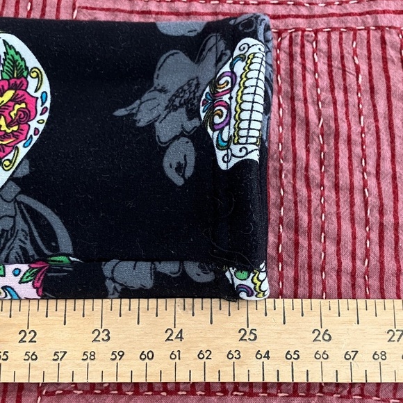 Just Cozy Womens size XS / Small thick fleece colorful Mexican skulls Leggings - Picture 10 of 15